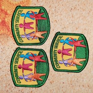 Community Service - Girl Scout Fun Patch Bundle - NEW Sew On 🦋❤